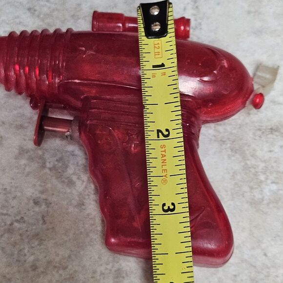 Vintage Park Plastics Toy Squirt Ray Water Gun Red Clear Plastic - Picture 11 of 11